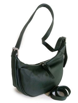 (АРТИКУЛ: 10099/1) СУМКА ЖЕНСКАЯ, НЕБОЛЬШАЯ, НАТУРАЛЬНАЯ КОЖА, ТЕМНО-ЗЕЛЕНАЯ, С ПЛЕЧЕВЫМ РЕМНЕМ