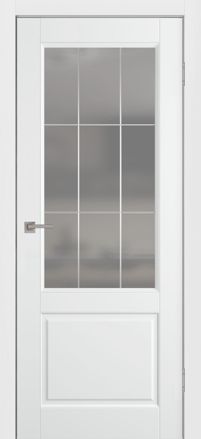 Нарвик остекленная эмаль белая