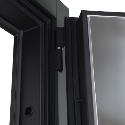 Стальная дверь   Vertu с зеркалом (биометрический замок)