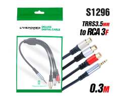 Кабель Аудио Premium R-31 TRRS3.5mm/M to 3RCA/ F  300mm (25pcs)