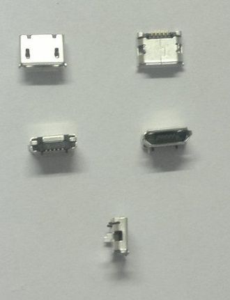 Разъем зарядки microUSB № 45 MegaFon Login 2, Fly Ezzy Flip, DNS AirTab M81w, Lenovo, T2, A390E