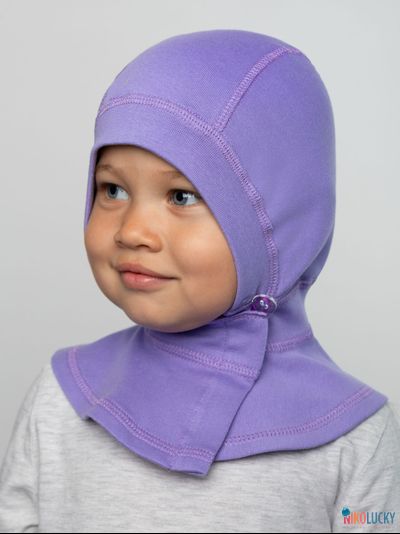 Шапка-шлем 24301-01 95%хлопок 5%лайкра, ярко-сиреневый 40-42