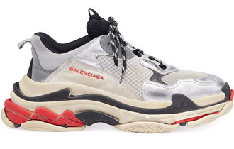 Balenciaga Triple S Серебрянные с красным