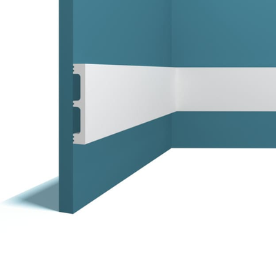 Плинтус напольный Перфект Plus P88, из дюрополимера, влагостойкий, под покраску, 2 метра