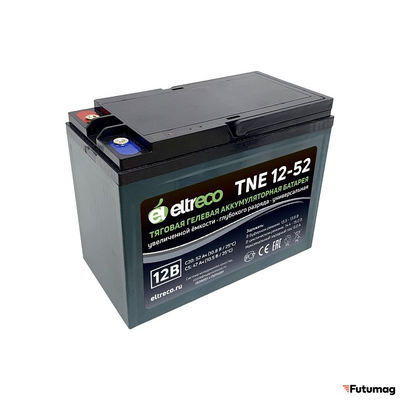 Тяговый аккумулятор Eltreco TNE12-52 (12V45A/H C3)