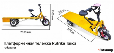 Платформенная тележка электрическая RuTrike ТАКСА