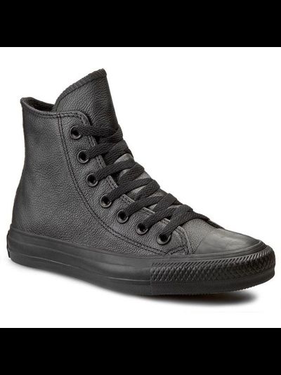 Кеды Converse All Star черные монохромные высокие кожаные