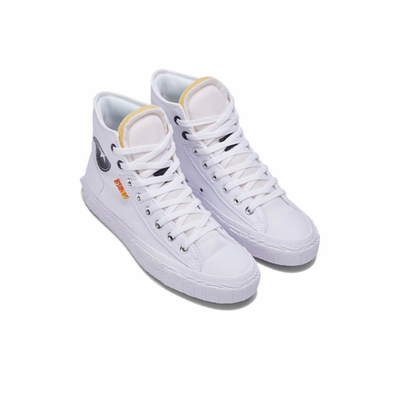 Оригинальные белые высокие Кеды Converse Chuck Taylor All Star с оранжевой подошвой A00423C