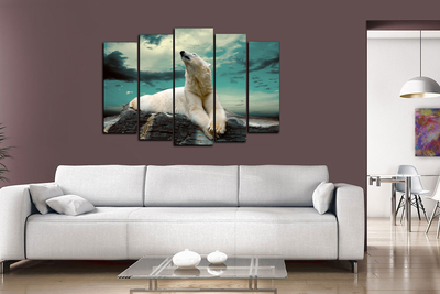 Модульная картина "Белый медведь"