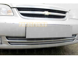 Защита радиатора Chevrolet Lacetti седан 2004-2013 (2 части) chrome