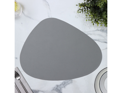 Салфетка сервировочная  45 * 35 см, цвет серый, искусственная кожа