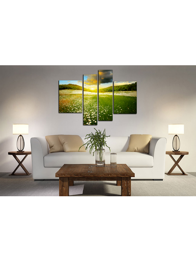 Модульная картина "Ромашки на солнце"