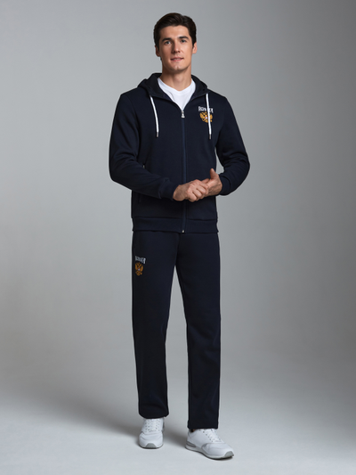 Теплый спортивный костюм мужской  12SKM-1028 (темно-синий)