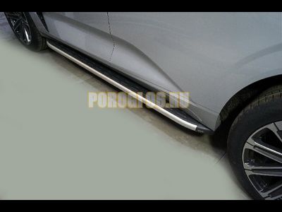 Пороги алюминиевые с пластиковой накладкой 1920 мм ТСС для Changan UNI-K 2.0 4WD 2023-