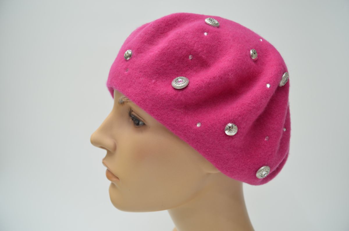 Фетровый берет со стразами Сваровски