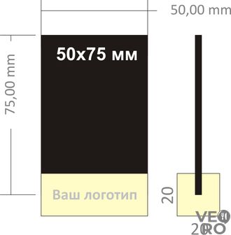 Меловая табличка-ценник 50х75 мм на деревянной подставке