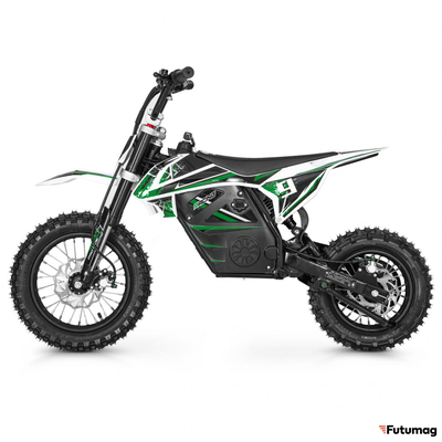 Электромотоцикл GreenCamel Питбайк DB450, 48V 1200W R12/R10 зеленый