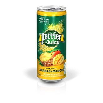 Напиток Perrier газированный с соком ананас-манго 0.25 л