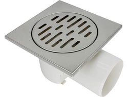 Трап квадратный 150х150мм,глянцев.нерж.решет,горизонтальный,выпуск 75мм,ST3215-21-MR (ST3215) [52224