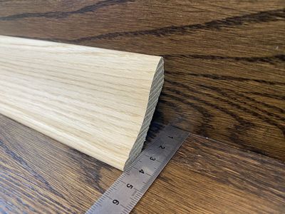 Плинтус для штучного паркета из дуба 35х40 и 45х45