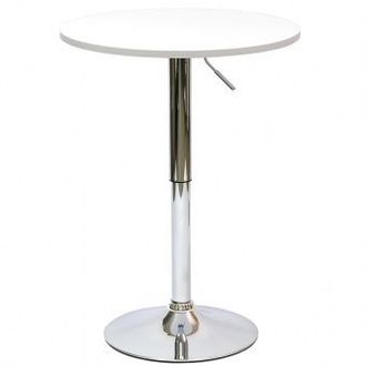 Стол Barneo T-2 барный, высота 70-90см, белый купить в Алуште