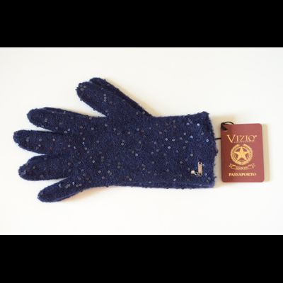 Перчатки Vizio 1042 GG синие с пайетками