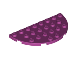 Plate, Round Half 4 x 8, Magenta (22888 / 6294567)