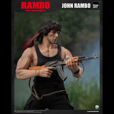 Джон Рэмбо в черном (Сильвестр Сталлоне)  - Коллекционная ФИГУРКА 1/6 scale John Rambo 2.0 (3Z03280W0) - Threezero