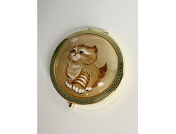 Зеркальце карманное с камнем селенит, разные изображения