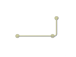 Поручень угловой (90°) 800х400 мм правый
