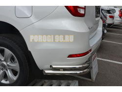 Защита заднего бампера угловая d60/42 для Haval H9 2017-2018