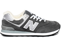 New Balance 574 Grey с мехом