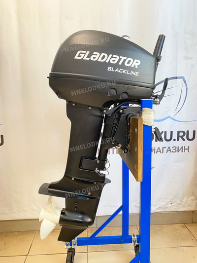 Лодочный мотор GLADIATOR G9.9FHS USB BLACKLINE сбоку