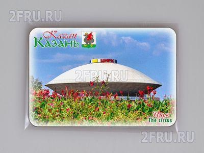 Магнит на холодильник 8х6 см. с символикой Казани - цирк
