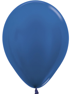 Воздушный шар синий металлик