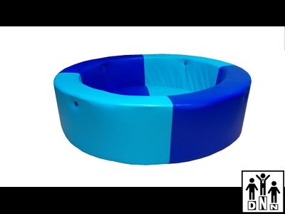 Детский сухой бассейн круглый синий/голубой D100xH30 толщина борта 8 см