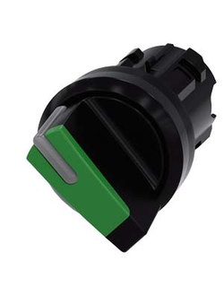 3SU1002-2BF40-0AA0 АКТУАТОР ПОВОРОТНОГО ПЕРЕКЛЮЧАТЕЛЯ С ВОЗМОЖНОСТЬЮ ПОДСВЕТКИ, 22MM, КРУГЛ., ПЛАСТИК, РУКОЯТКА КОРОТКАЯ ЧЁРНАЯ С ЗЕЛЁНОЙ ВСТАВКОЙ, 2 КОММУТАЦИОННЫХ ПОЛОЖЕНИЯ: O-I, С ФИКСАЦИЕЙ, УГОЛ ПОВОРОТА РУКОЯТКИ 90 ГРАД.: 10:30Ч. /13:30Ч.