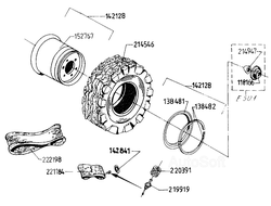 Пневматическое ведущее колесо в сборе EB-695 6018.8.00.00.00