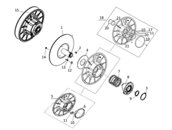 Шкив вариатора ведомый C40601500
