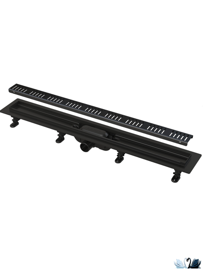 Лоток для душа AlcaPlast APZ10BLACK-950 черный желоб в комплекте с решеткой купить в магазине Marysя