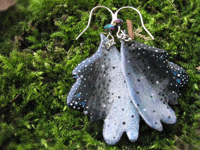 Серьги с крылышками Туманной Феи (маленькие; длина - 5,6 см)