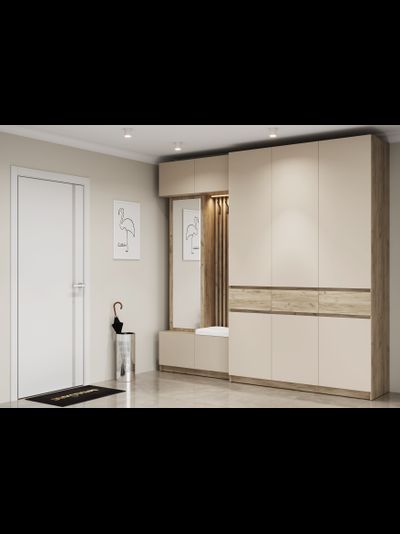 Бостон прихожая ЛДСП Дуб Крафт серый / Кашемир