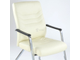 Кресло Barneo K-25 для посетителей и переговорных, хром, бежевая кожа