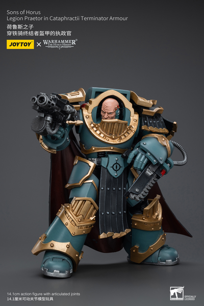 Претор-катафракт Сынов Хоруса (Warhammer Horus Heresy) - КОЛЛЕКЦИОННАЯ ФИГУРКА 1/18 Sons of Horus Legion Praetor in Cataphractii Terminator Armour (JT9619) - JOYTOY