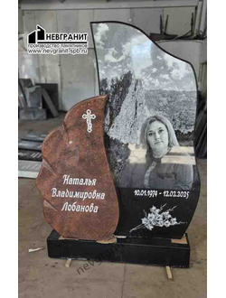 Памятник  из красного  гранита 548 эксклюзивный