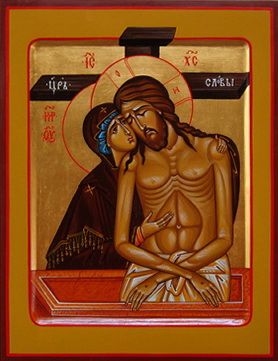 Не рыдай мене мати. Рукописная икона Спасителя.