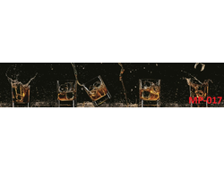 MP-017 ВИСКИ СО ЛЬДОМ Глянцевая стеновая панель ALBICO   2800*610*6мм. *