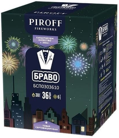 Батарея салютов БРАВО (1" / 36 залпов)