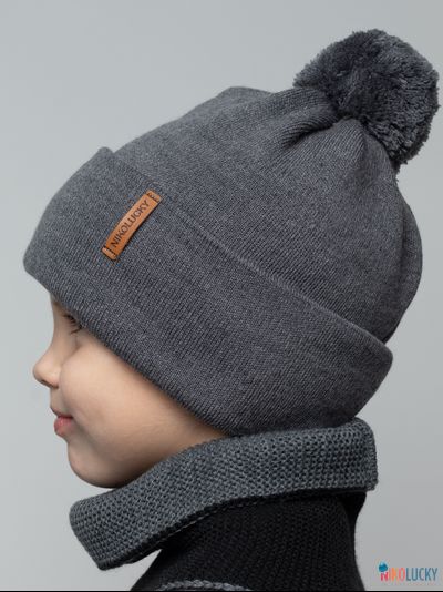 Шапка  22101-02, цвет темно-серый р. 58