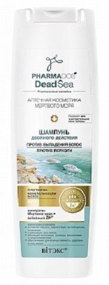 Витекс Pharmacos Dead Sea Шампунь двойного действия против выпадения волос, против перхоти, 400мл